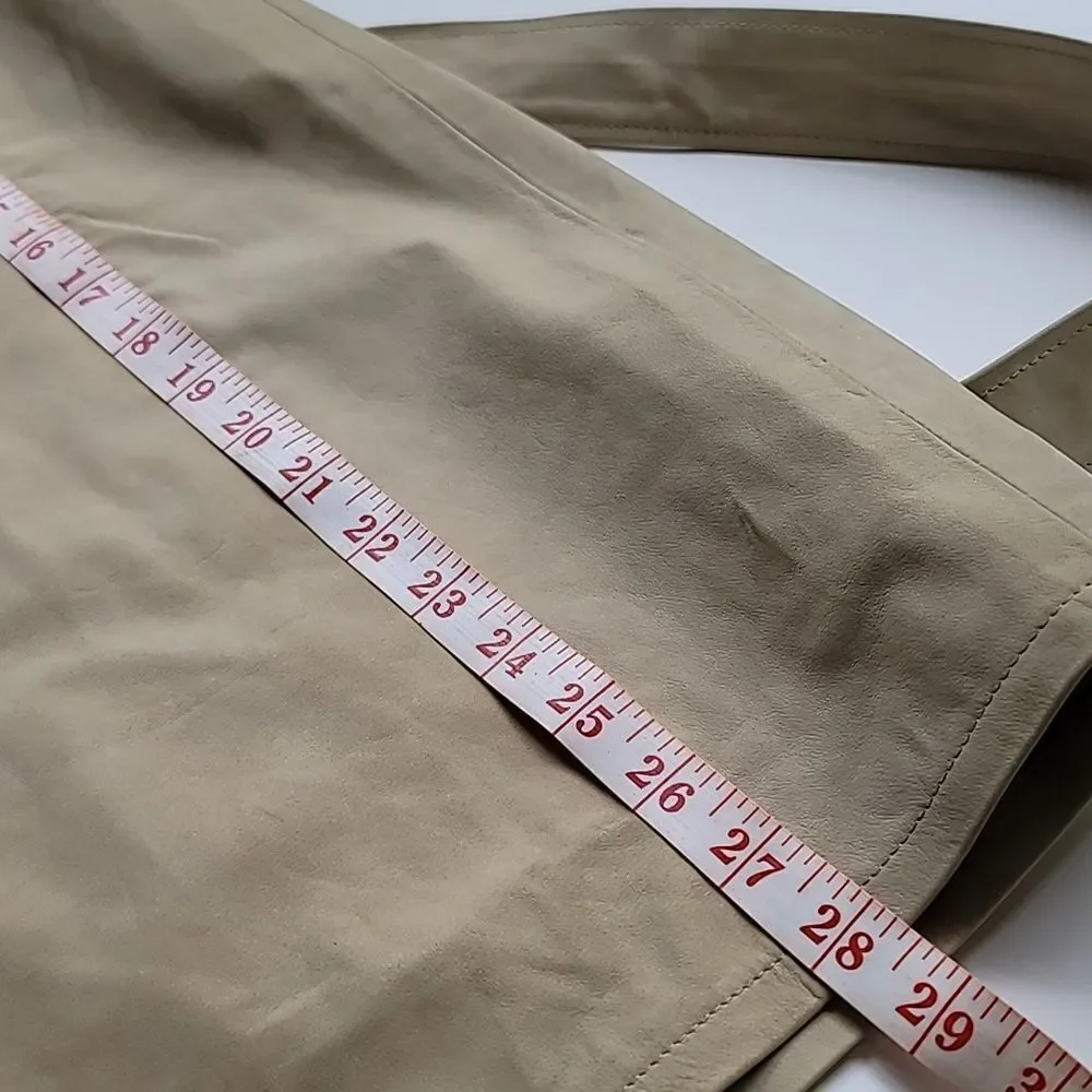 Frame 100% Butter Soft Suede Leather Wrap Skirt In Light Tan